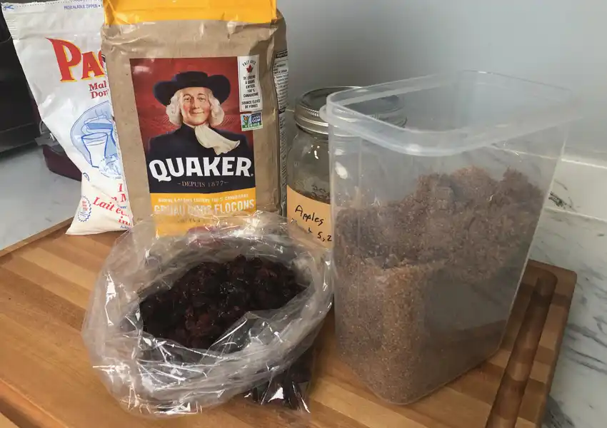 A display of all the ingredients for this meal